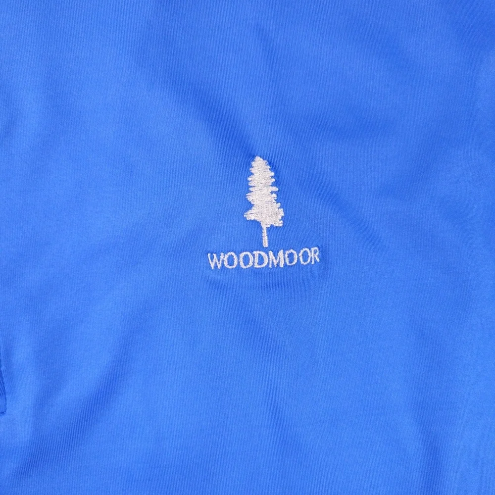 FootJoy Woodmoor Men's Large Golf Vest Blue Pink 1/4 Zip Stretch Sleeveless FJ